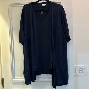 J. Jill Fabulous Navy Twin Set-ish size 2x